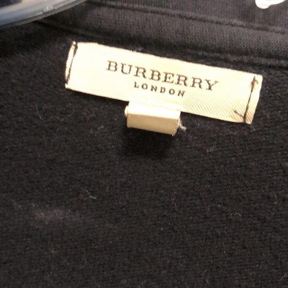 Burberry cotton zip up cardigan in black size M - Picture 2 of 3